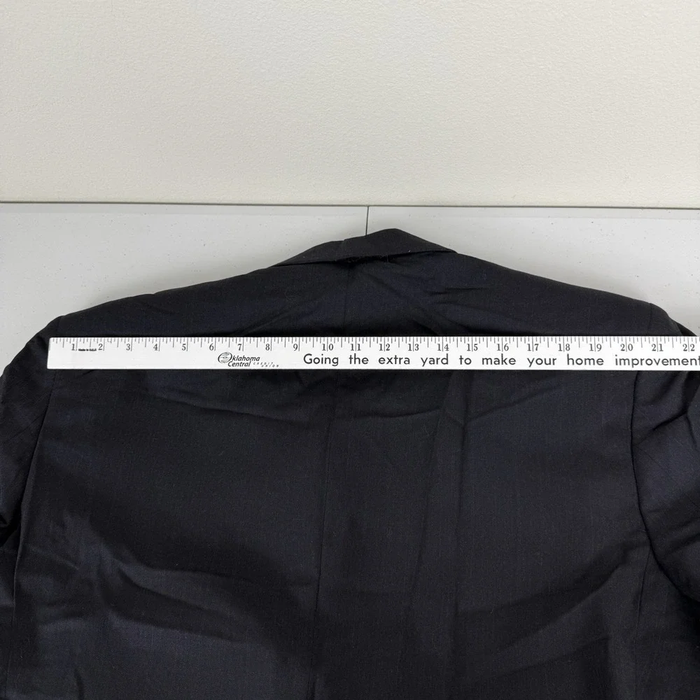 Hardy Amies Mens 50R Blazer Dark Gray Wool Two Button Sport Coat Single Breasted